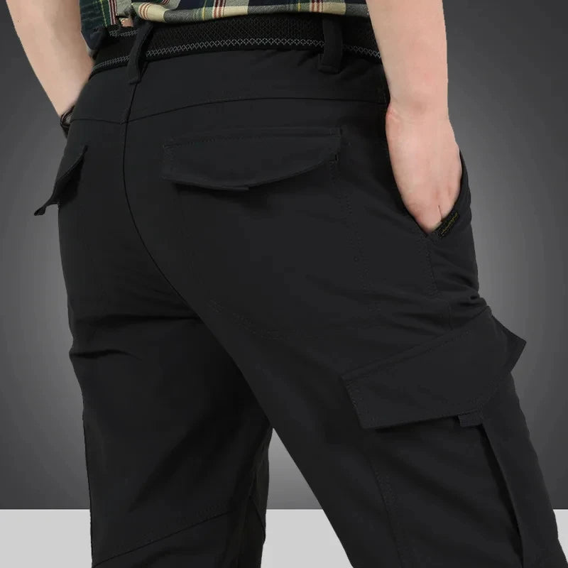 Winter Thick Pants Men Double Layer Fleece Cashmere Overalls High Quality Male Camouflage Trousers Warm Casual Cargo Pants