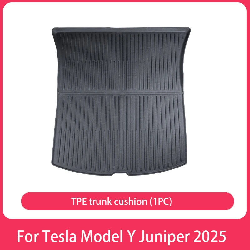 AITESLCAR for Tesla Model Y Juniper/Launch 2025 Rear Seat Backrest Protective Pad Cargo Liner Trunk Mat Anti-Kick Pad Accessori
