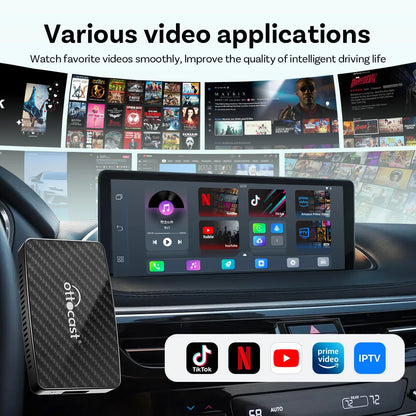 OTTOCAST Play2 Video Pro Carplay Ai Box Wireless Android Auto Adapter Built in Youtube Netflix For VW Benz Ford 99% of Cars