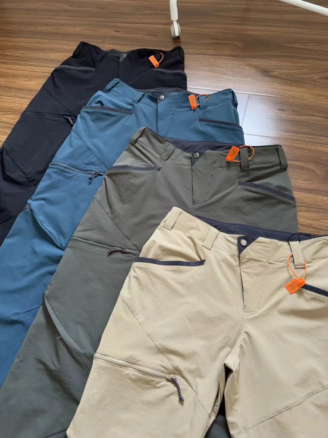 Men's Outdoor Hiking Lightweight Breathable Windproof Waterproof Soft  Cargo Pants Straight Leg Casual Trousers