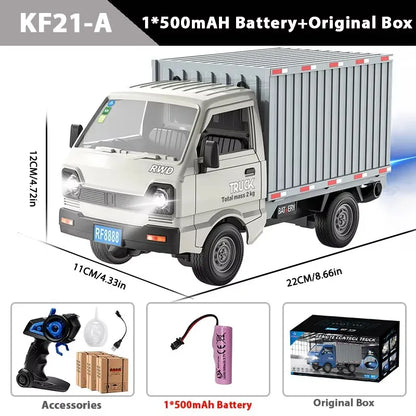 1:16/1:18 RC CAR Simulation With Spray Lights Drift Climbing Truck LED Light Haul Cargo Remote Control Electric Toys For Child