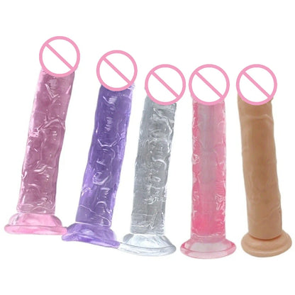 Dildos Sex Toys Dick Cheap Soft Female Vagina Clitoris Anal Masturbators Penis with Suction Cup 5 Colors Consolador Dildo Gode