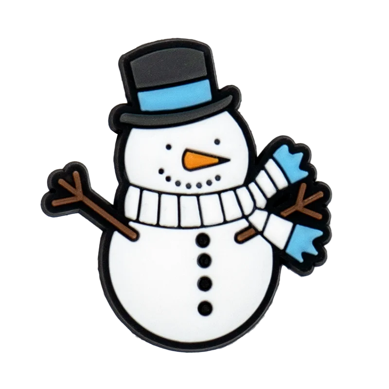 1/25PCS Christmas Style Shoe Charms Xmas Style Snowman Christmas Outfit Snowflake Shoe Accessories Pins for Clog Pins Buckles