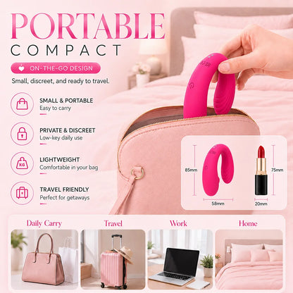 App Control Wearable Vibrator for Women 6-Vibration 6-Suction Modes Soft Silicone Quiet IPX5 Water Resistant Magnetic Charging