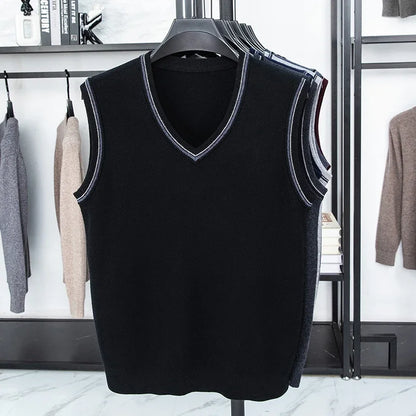2026 Men's Casual Sweater Vest Warm Comfortable Autumn Winter Fashion Outerwear
