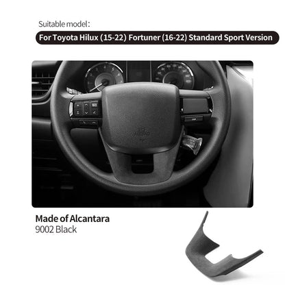 Made of Alcantara For Toyota Hilux / Fortuner Standard Sport Version Car Steering Wheel Boot Cover Interior Tuning Accessories
