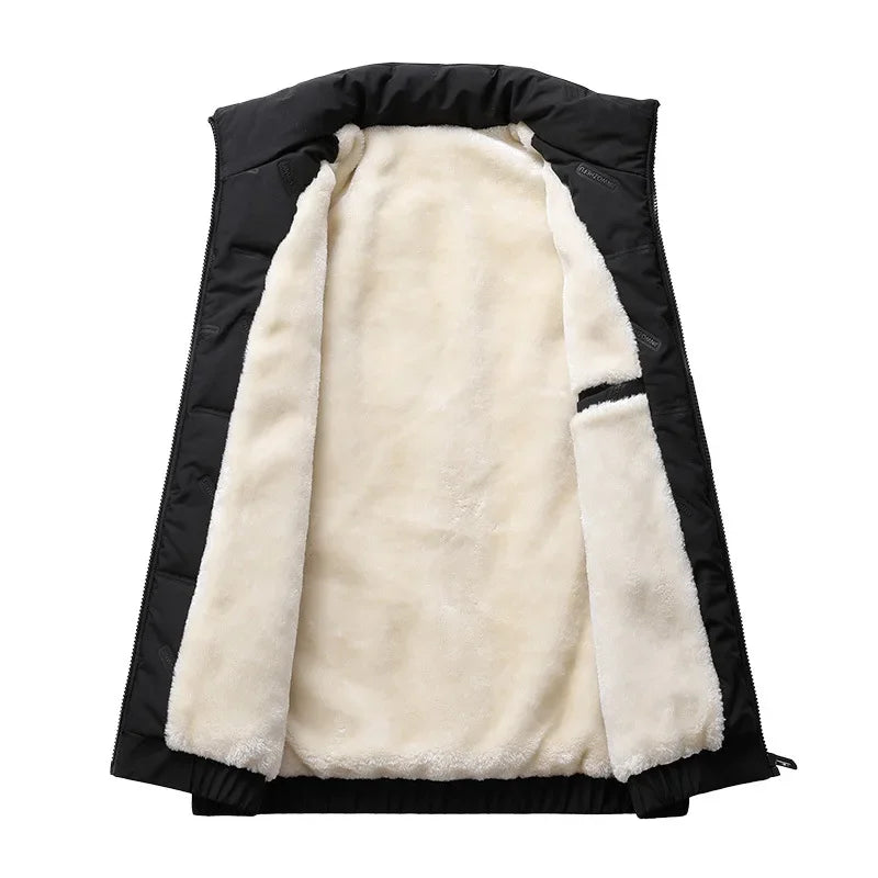 Padded Vest Men's Winter New Men Down Cotton Vest Warm Canvas Horse Jacket Youth Sleeveless Athletic Big Size Men's Clothing 6XL