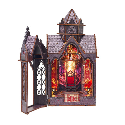 Dragon Habitat Tower assembly building model, decorations, mini toolkit, 3D puzzle wooden DIY handmade toy set, birthday gift