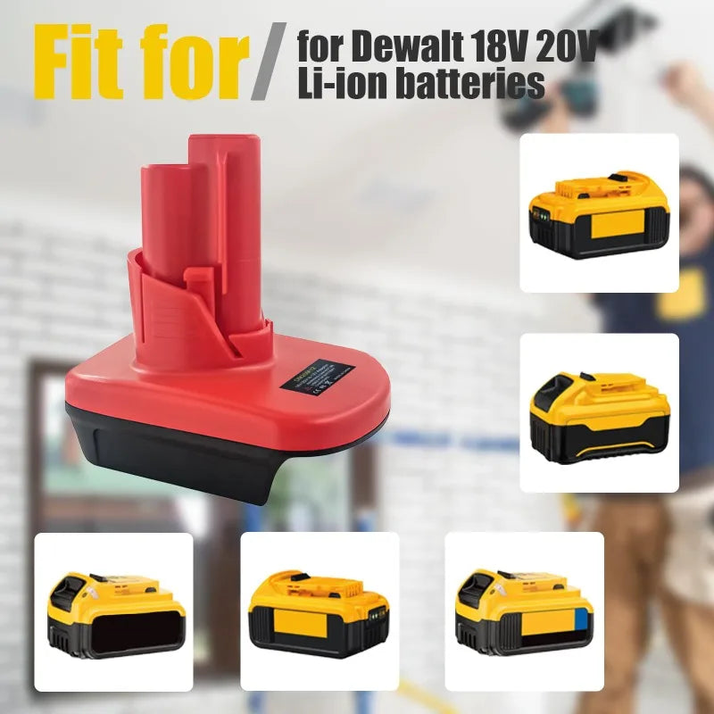DM20M12 MT18M12 Adapter for Milwaukee/DeWalt/Makita 18V/20V Lithium Batteries Converting To for Milwaukee M12 12V Battery Tools