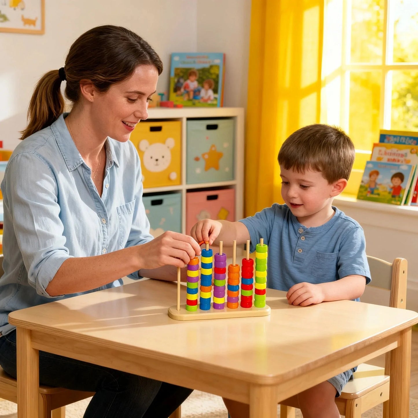 3D Four-in-a-Row Four-Checkers Board Game for Kids Educational Puzzle Toy Classic Strategy Brain Teaser Multiplayer Wooden Box S