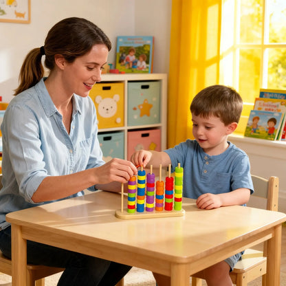 3D Four-in-a-Row Four-Checkers Board Game for Kids Educational Puzzle Toy Classic Strategy Brain Teaser Multiplayer Wooden Box S