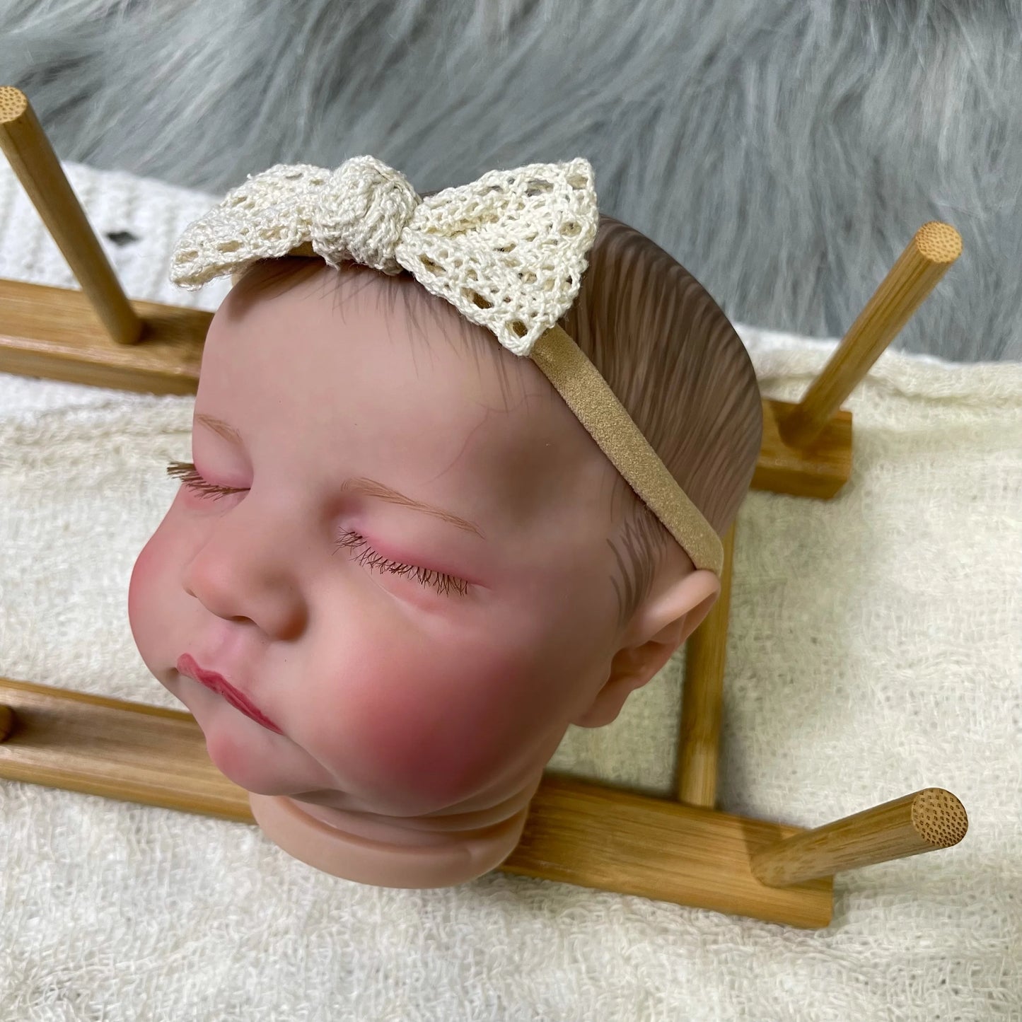 18Inch Already Painted Reborn Doll Kit Levi Sleeping 3D Painted Skin High Quality Unassembled Handmade Reborn Baby Doll Parts