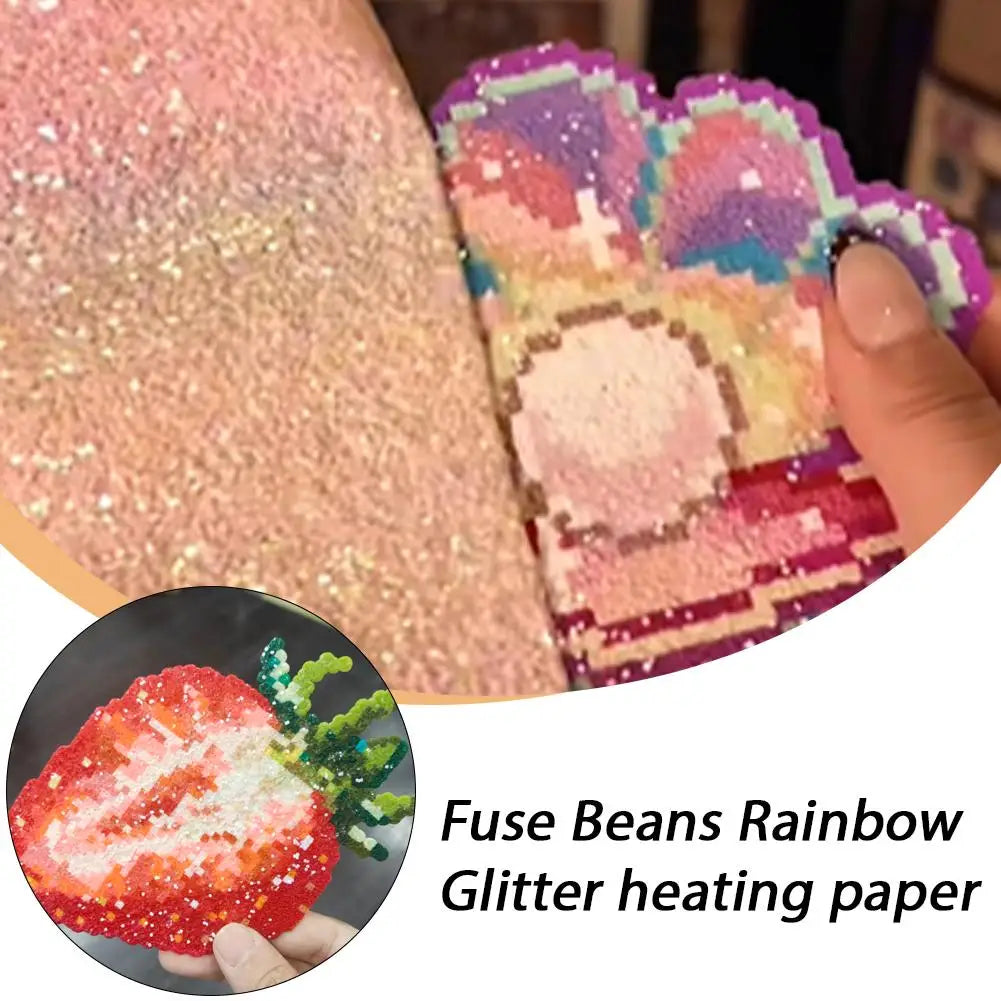 Pink Ironing Paper For Fuse Beads Heat Resistant Ironing Sheet Non Stick Reusable Perler Beads Accessories For DIY Craft Making