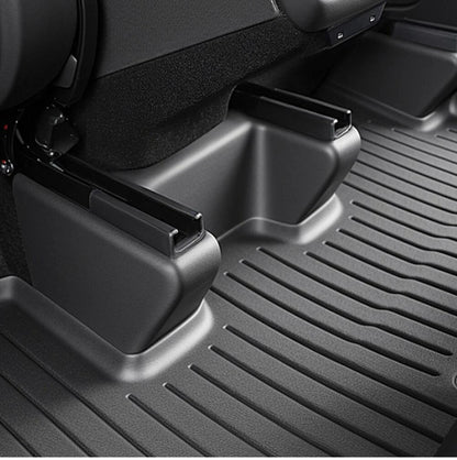 USVOTOV Underseat Protector Seat Slide Rail Pad Cover for Tesla Model Y Juniper 2025 2026 Travel Accessories Anti-Kick Case Trim