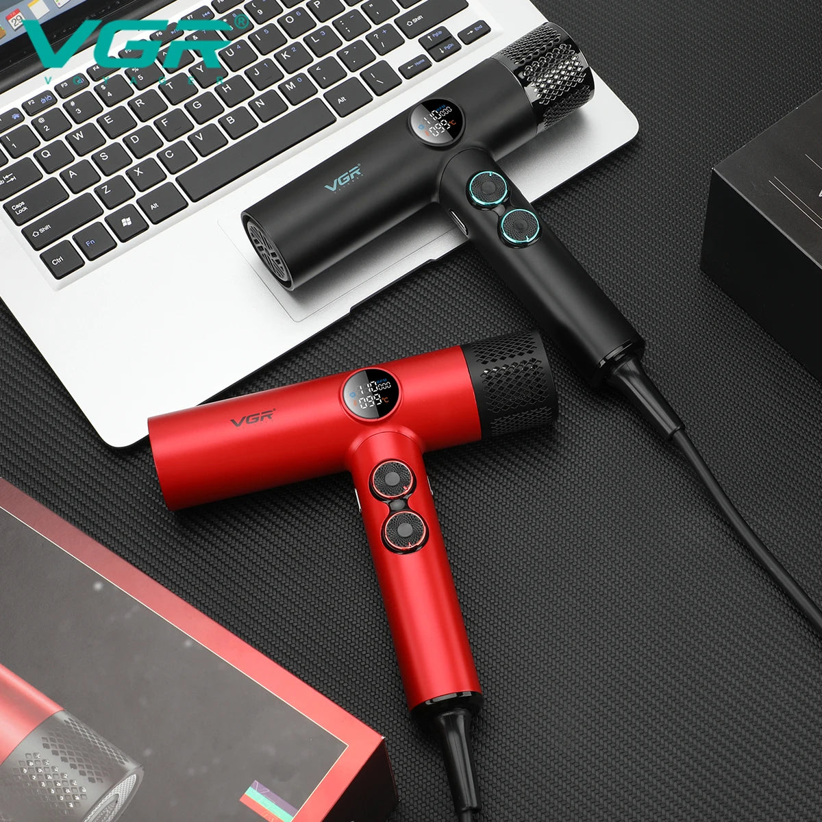 VGR Hair Dryer Professional Brushless Motor Negative Ion Hair Styling Blow Dryer Machine Powerful Adjustable Hair Dryer V-401