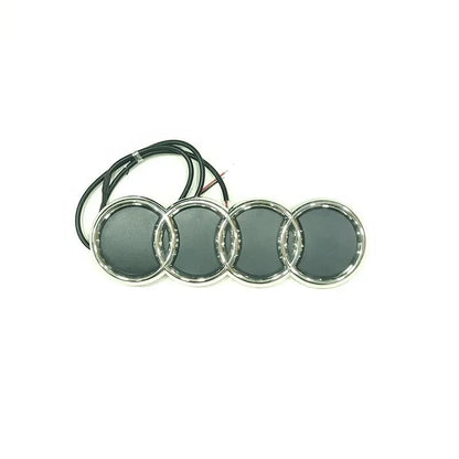 Car front grille 4D LED logo light front ring Sticker suitable for Audi A3 A4 A5 A6 A7 S3 S5 S6 S7 Q3 Q5 car supplies.