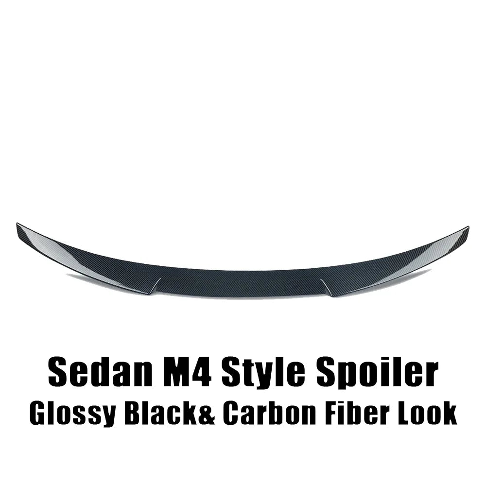 XVIP Car M4 Style Roof Spoiler Glossy Black Wings For BMW 3 Series G20 G28 2019-2022 330i 330e Sedan ABS Ducktail Trunk Spoilers