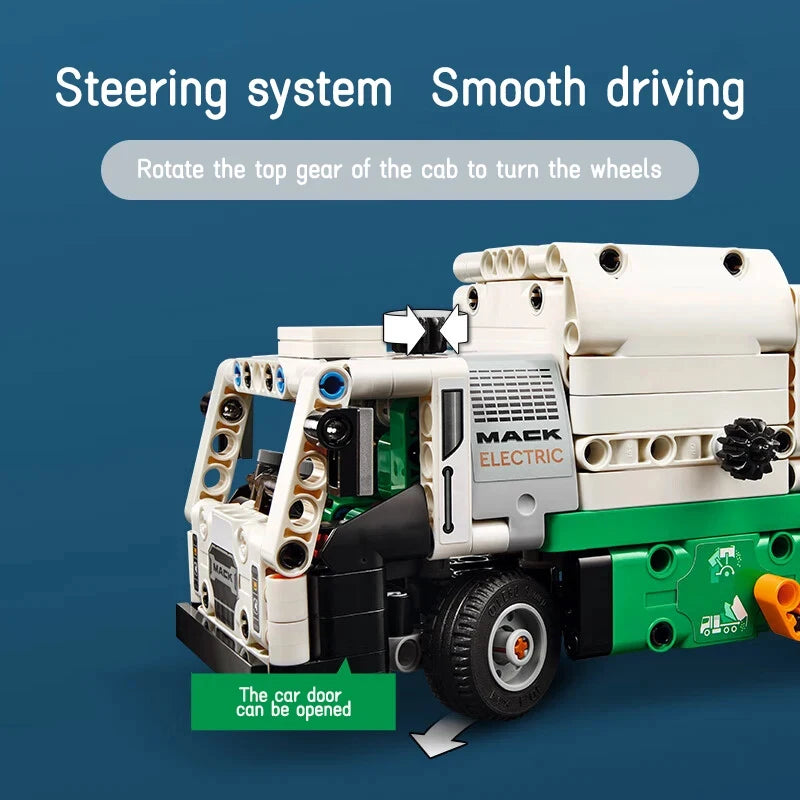 2026 Sanitation Truck Series Garbage Sanitation Truck Children's puzzle technical Toys Creative Building Blocks For Kids Gifts