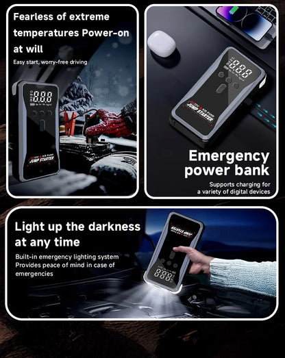 1500A Car Jump Starter Power Bank Portable 150PSI Air Pump Car Battery Emergency Boosters Starting Device Car Starter 2025