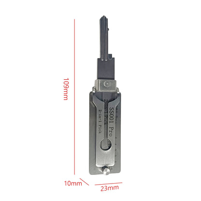 Stainless Steel Key Decoder 2 In 1 Precision Hook & Pick Set Lock Decoder O-ring Pickup Kit Maintenance Repair Hand Tools