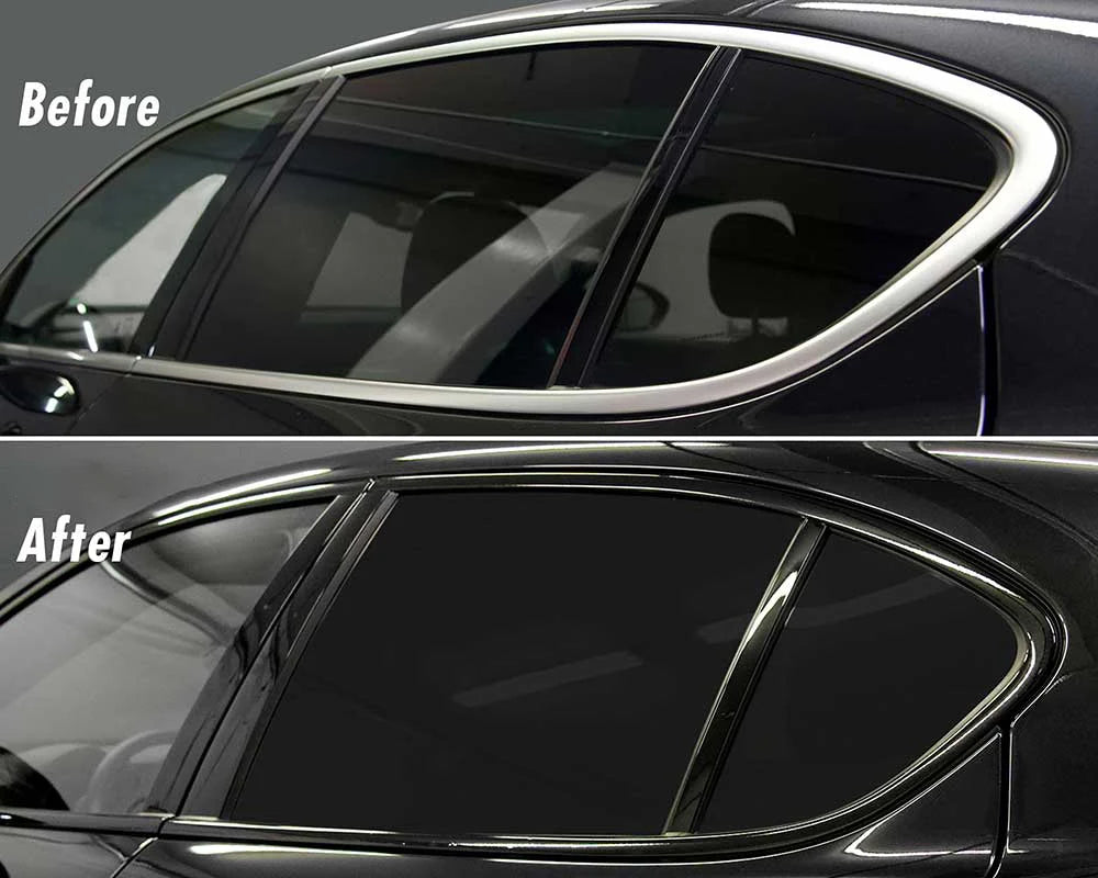 Glossy Black PVC Car Window Decorative Strip Sticker for Jaguar XF X250 2008-2015 Exterior Protection Accessory