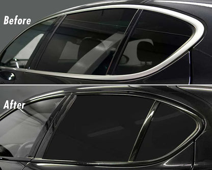 Glossy Black PVC Car Window Decorative Strip Sticker for Jaguar XF X250 2008-2015 Exterior Protection Accessory