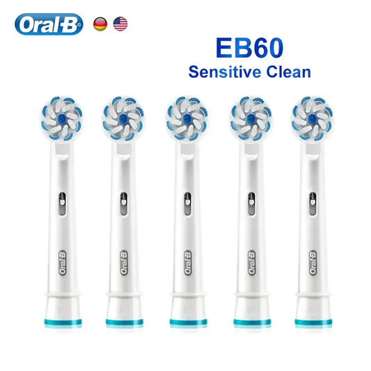 Oral B EB60 Toothbrush Heads Soft Bristle Sensitive Gentle Cleaning Gum Care Replacement Electric Tooth Brush Nozzles 1-12 pcs