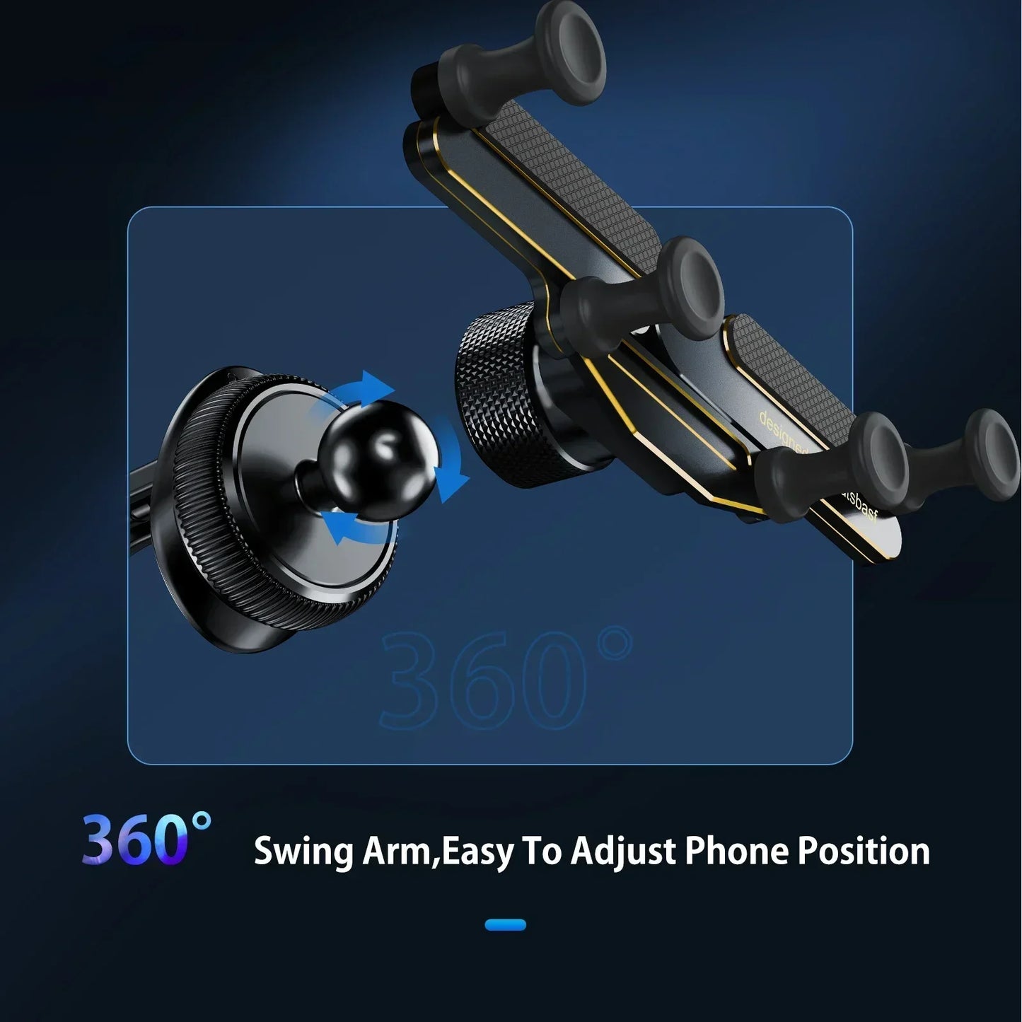 Eary Phone Holders for Your Car With Metal Hook Clip Air Vent Phone Stand Car Mount With 360°Rotating Fits for iPhone Samsung