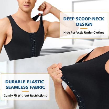 Men Shapewear Tummy Control Bodysuit Waist Trainer Full Body Shaper Fajas Compression Shirts Shorts Slim Belly