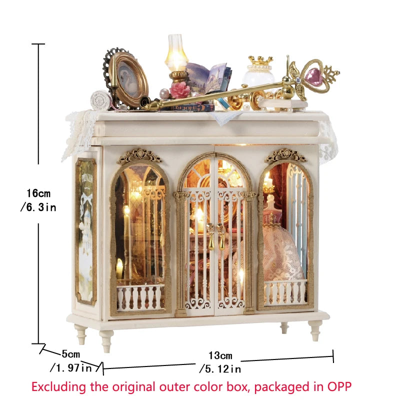 Diy Doll Miniature House Kit Wooden Casa Dollhouse Furniture Light Home Handmade Assembly Miniature Toys Birthday Gifts