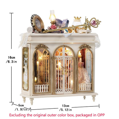 Diy Doll Miniature House Kit Wooden Casa Dollhouse Furniture Light Home Handmade Assembly Miniature Toys Birthday Gifts