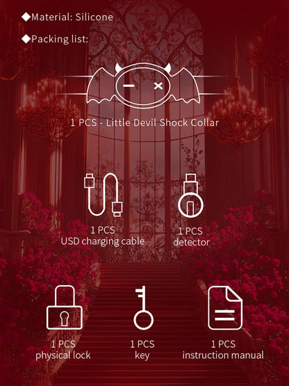 LOCKINK Little Devil Collar APP Remote Control Restraint BDSM Neck Electric Shock Collars Adult Game Women Men Couples Sex Toys