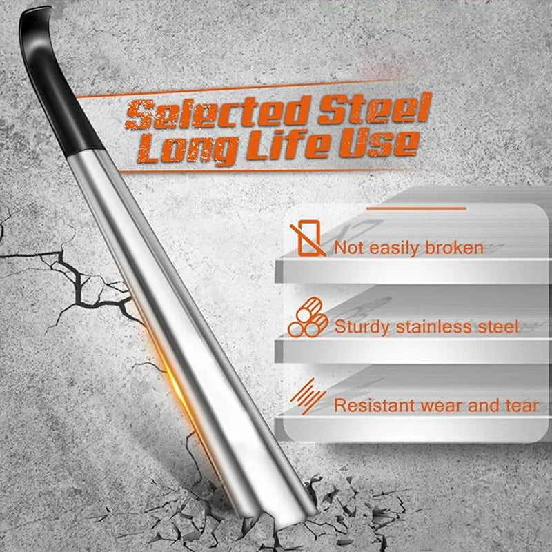 Long Handle Shoe Horn Set of 2, 13 & 16 Inch, High Quality Metal with Ergonomic Handle, Makes Putting on Shoes Effortless
