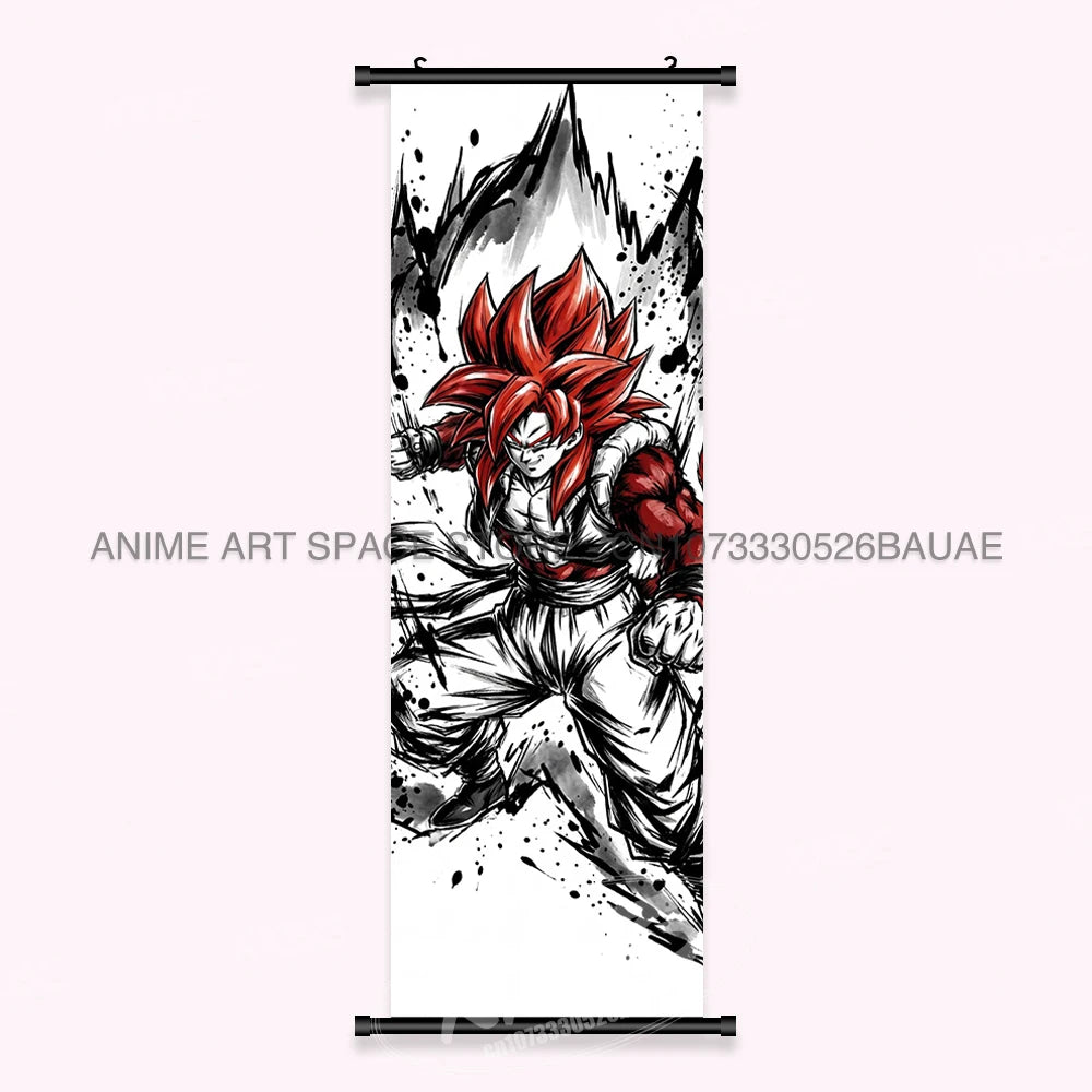 Dragon Ball Anime Wall Artwork Canvas Mural Scrolls Pictures Anime Character Son Goku Hanging Painting Poster Home Decoration