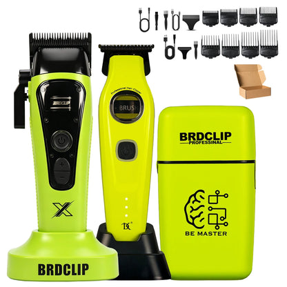 BRDCLIP Professional Magnetic Cover Hair Clipper 3-speed External Rotor Brushless Motor DK Trimmer Barber Shaver 609 10000RPM
