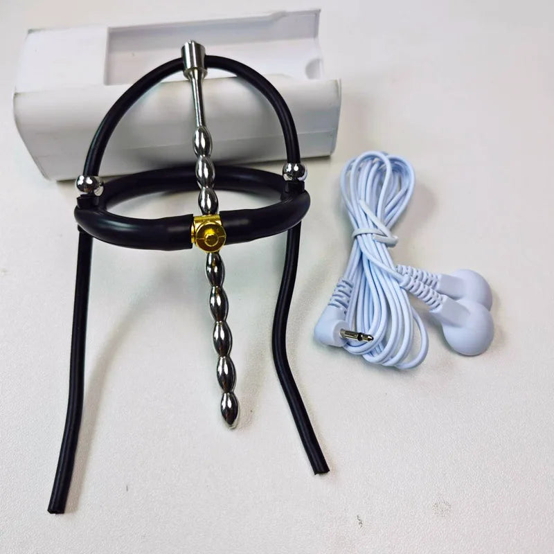 Electroshock Defensa E stim Host Electric Shock Penis Plug Cockring Chastity Cage Anal Plug Nipple Clamp E-stim Bdsm Toy for Sex