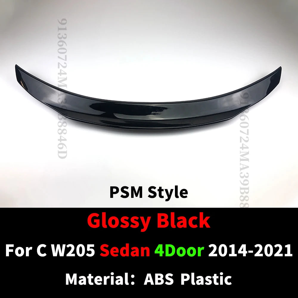 Rear Spoiler Wing Tail Splitter Diffuser Trunk Body Kit Decoration For Mercedes Benz C W205 and C63 C43 AMG 4Door 2014-2021