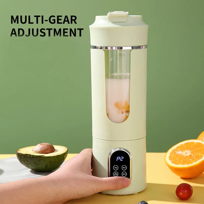 Portable juicer, multifunctional blender, USB charging juice maker, suitable for making smoothies, milkshakes, and fruit juices