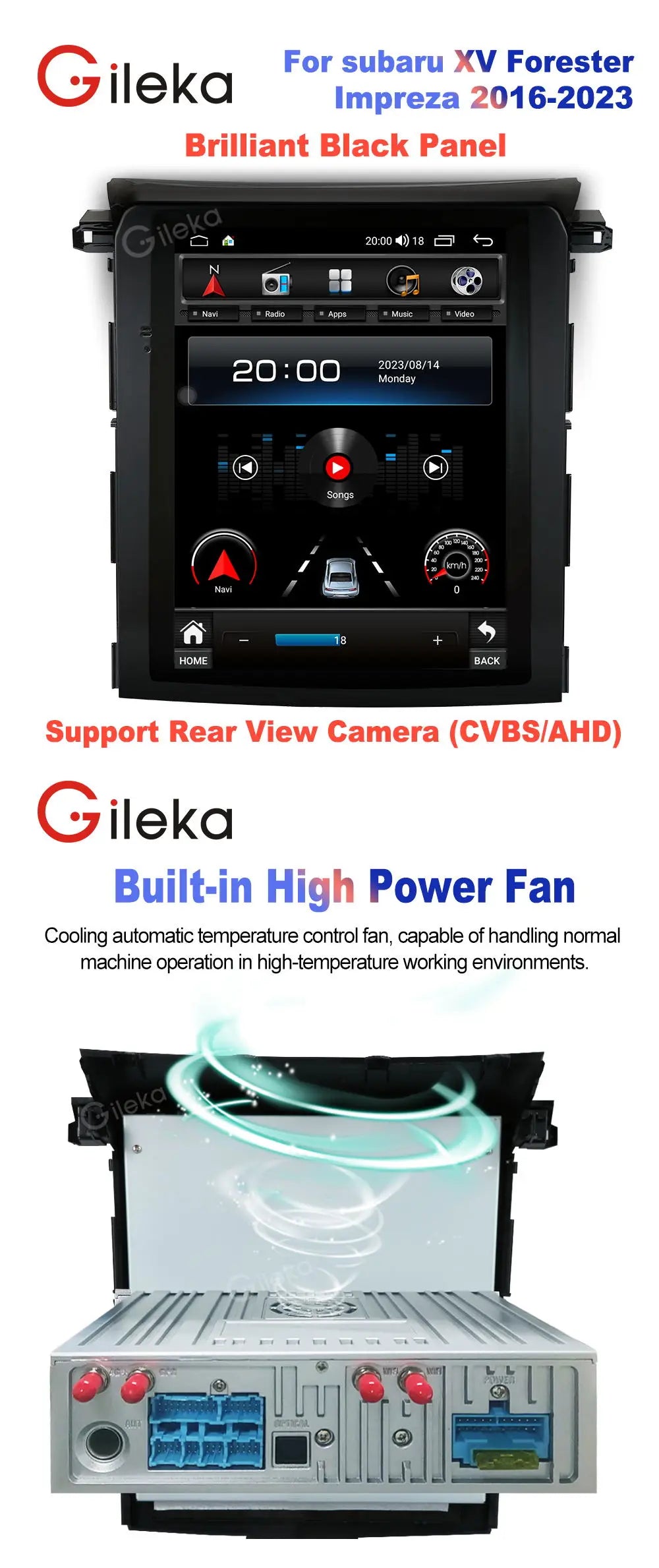 Android Radio Head Unit For Subaru Forester XV Impreza G4 2018-2022 Car one din Multimedia Video Player  GPS