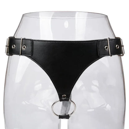 Leather Butt Plug Harness with Cock  Male Chastity Belt Device for Anal Plug Adult Sex Toys Open Crotch Panties Lingerie