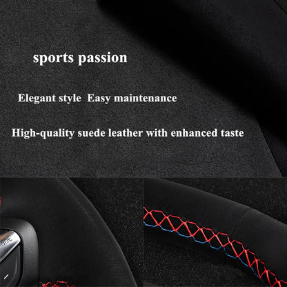 Car Steering Wheel Braid For Seat Leon 5F Mk3 2013-2020 Ibiza 6J Tarraco Arona Ateca Alhambra Suede Car Steering Wheel Cover