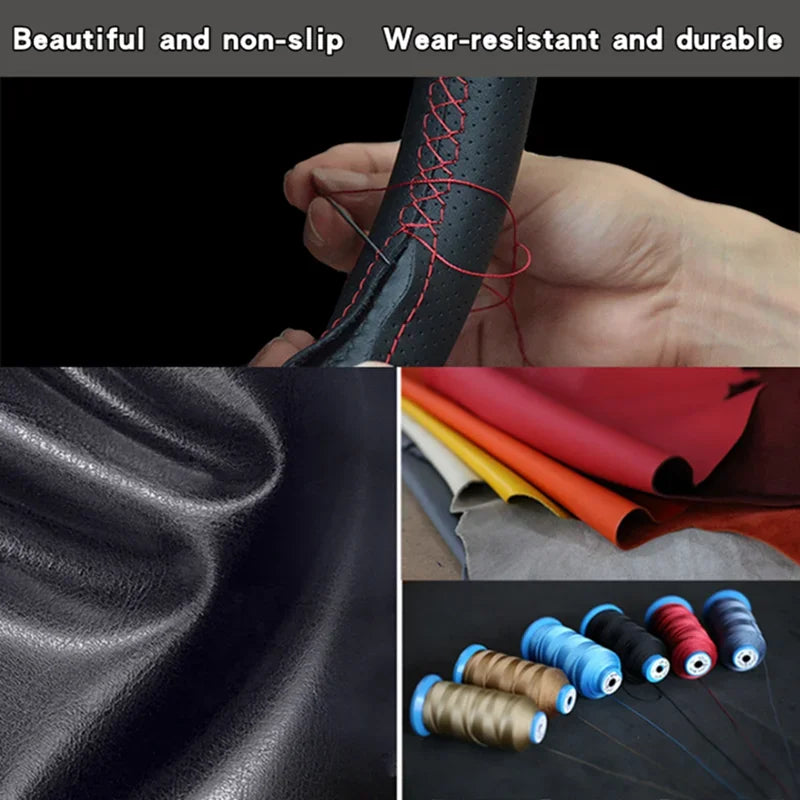 Custom Style Soft Suede Hand Stitched Non-slip Car Steering Wheel Cover for Nissan 200SX S15 Skyline GT-R R34 Car Accessory
