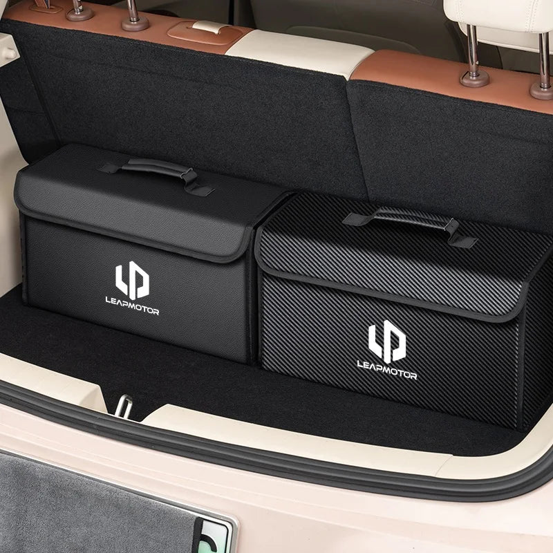 Suitable for Leapmotor C10 T03 A10 B10 C10 C01 C11 C16 D19 car carbon fiber trunk storage box large capacity foldable storage bo