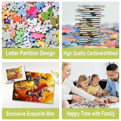 One Piece Anime Jigsaw Puzzles for Kids/adults Various Sizes of Wooden/cardboard Jigsaw Puzzles with Box Diy Educational Toys