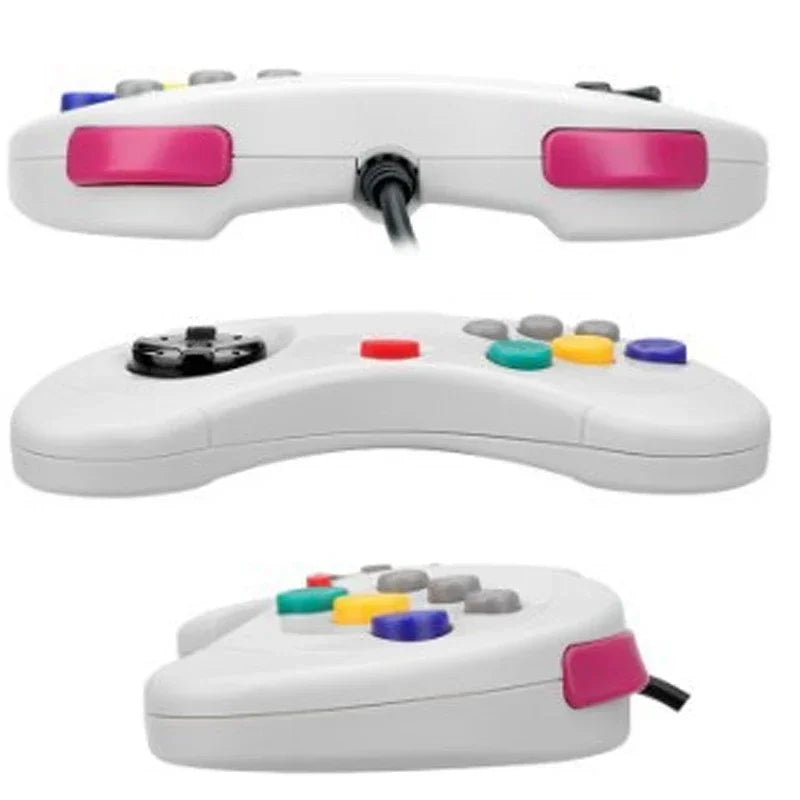 USB Classic Wired Game Gamepad for Segas Saturn System Style for PC/ Mac Gaming Controller