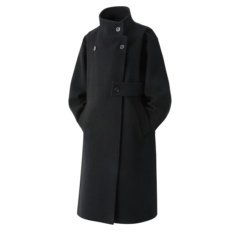 Men Long Trench Outwear Casual Woolen Coat Windbreaker Autumn Winter Fashion Woolen Coats