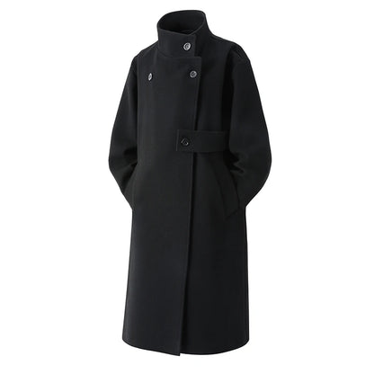 Men Long Trench Outwear Casual Woolen Coat Windbreaker Autumn Winter Fashion Woolen Coats