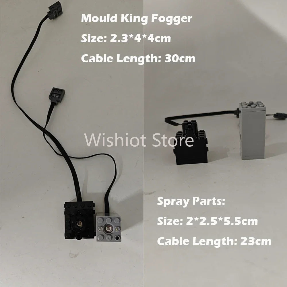 Technical Light Spray Parts Mould King Fogger Legoeds-Compatible Building Blocks MOC Supercar Retro Steam Train Chimney Smoke