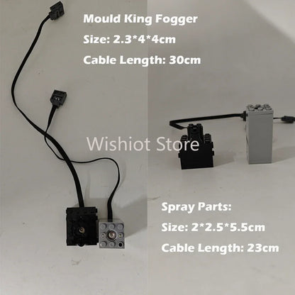Technical Light Spray Parts Mould King Fogger Legoeds-Compatible Building Blocks MOC Supercar Retro Steam Train Chimney Smoke