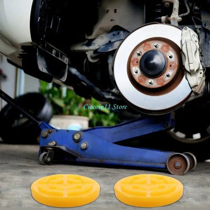 Y1UB 4pcs Rubber Lifting Platform Pads for Double Column Lifts and Trolley Jacks